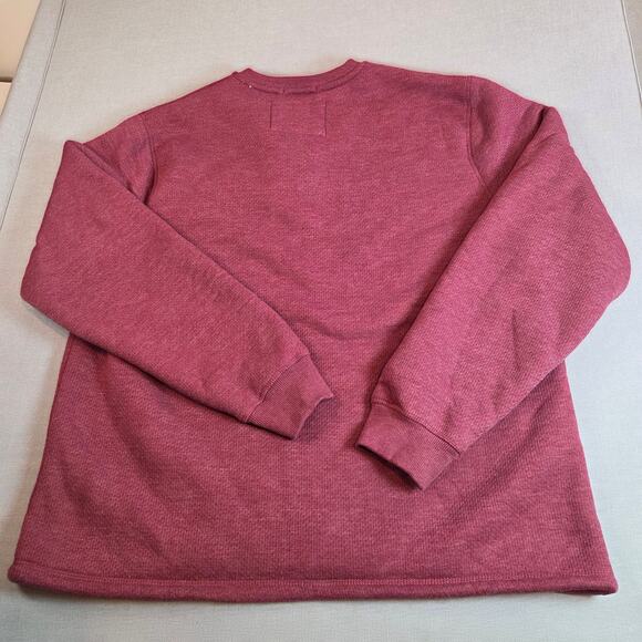 Coleman Sherpa Lined Snap Pullover Sweatshirt Men’s XL Maroon Fleece - Picture 2 of 12
